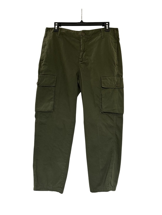 Frame Denim Pants - FRAME Olive Green Cargo Pants Sz 29 Cropped Straight Leg Military Utility Cotton